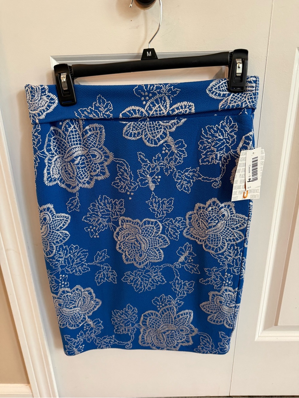 Blue Floral Fold-Over Skirt
